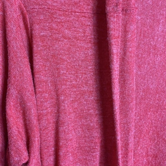 OhMyG Coral Heathered Open Front Cardigan Sweater Womens XL Lightweight Draping - Picture 2 of 5